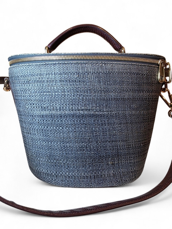 Dolce & Gabbana Handbags - Dolce And Gabbana Lizard Straw Shoulder Bag Structured Raffia Basket Purse